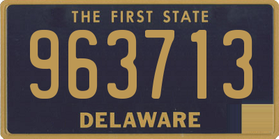 DE license plate 963713