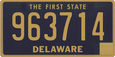 DE license plate 963714