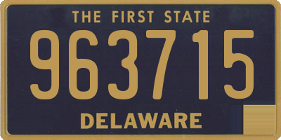 DE license plate 963715