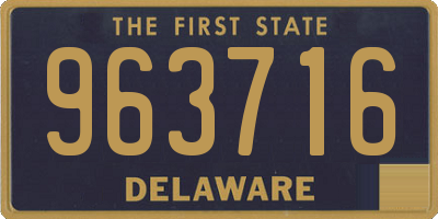 DE license plate 963716