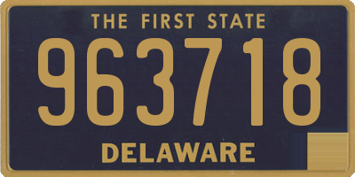 DE license plate 963718