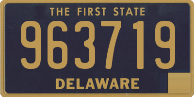 DE license plate 963719