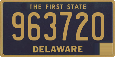 DE license plate 963720