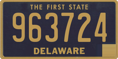 DE license plate 963724