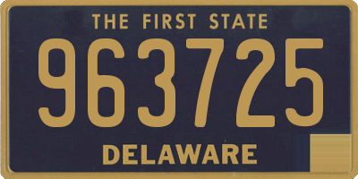 DE license plate 963725