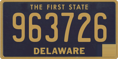 DE license plate 963726