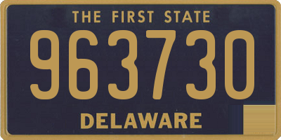 DE license plate 963730