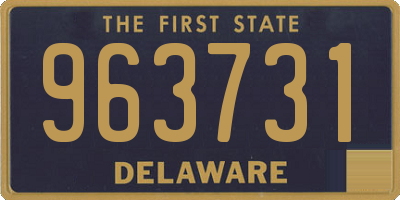 DE license plate 963731