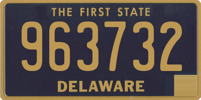 DE license plate 963732