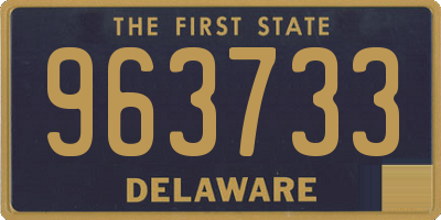 DE license plate 963733