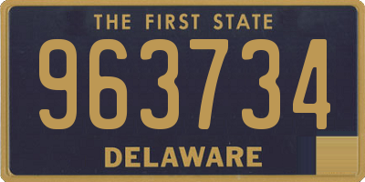 DE license plate 963734