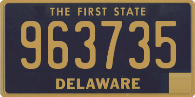 DE license plate 963735