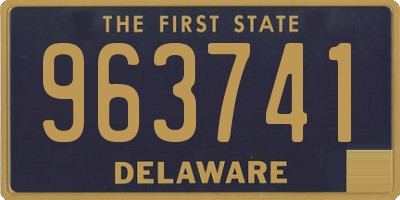 DE license plate 963741