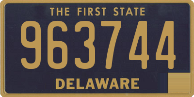 DE license plate 963744