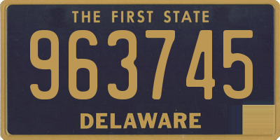 DE license plate 963745