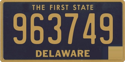 DE license plate 963749