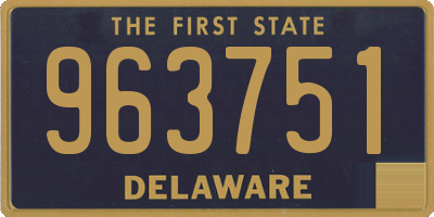 DE license plate 963751