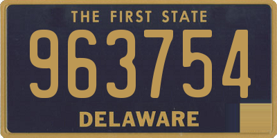 DE license plate 963754