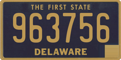 DE license plate 963756