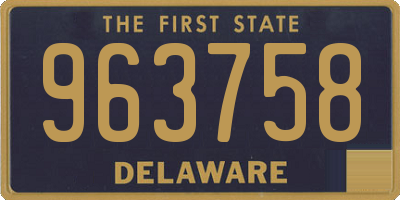 DE license plate 963758