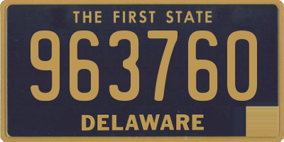 DE license plate 963760