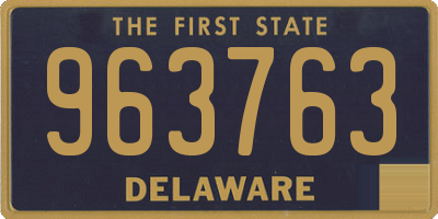 DE license plate 963763