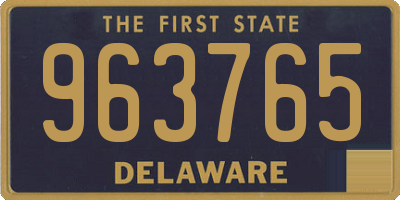 DE license plate 963765