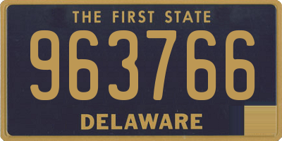 DE license plate 963766