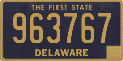 DE license plate 963767