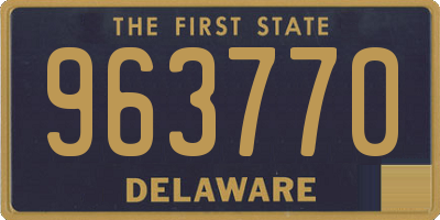 DE license plate 963770