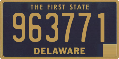 DE license plate 963771