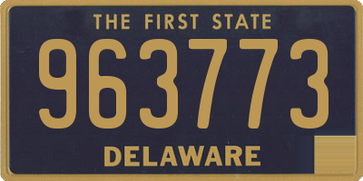 DE license plate 963773