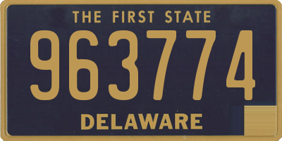 DE license plate 963774