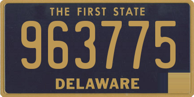 DE license plate 963775