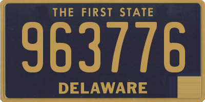 DE license plate 963776