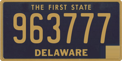 DE license plate 963777