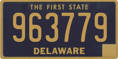 DE license plate 963779