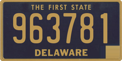 DE license plate 963781