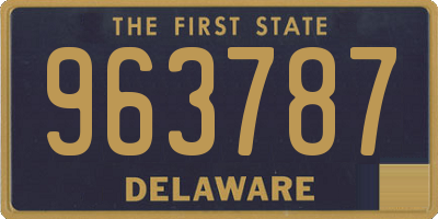 DE license plate 963787