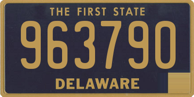 DE license plate 963790