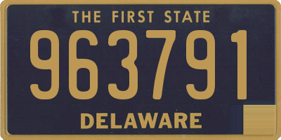 DE license plate 963791