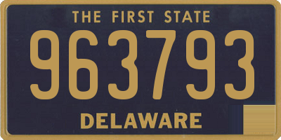 DE license plate 963793