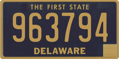 DE license plate 963794