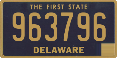 DE license plate 963796