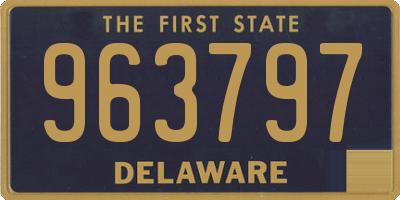 DE license plate 963797