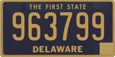 DE license plate 963799