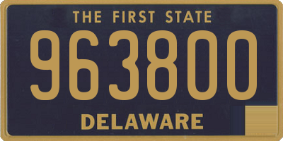 DE license plate 963800