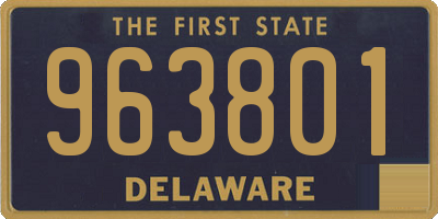 DE license plate 963801