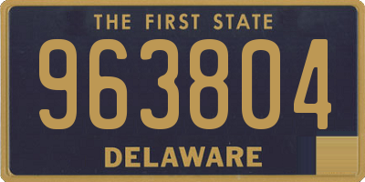 DE license plate 963804