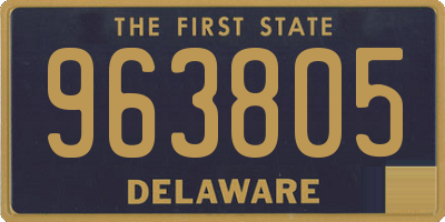 DE license plate 963805